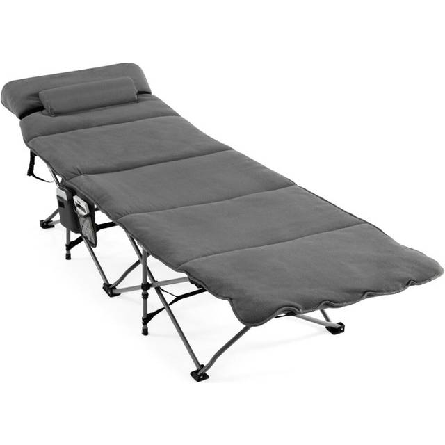 Double Size Bed Frame Platform Metal Slats Support Bed w/ Industrial Headboard