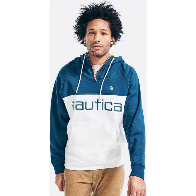 Big & Tall Colorblock Logo Quarter-Zip Hoodie