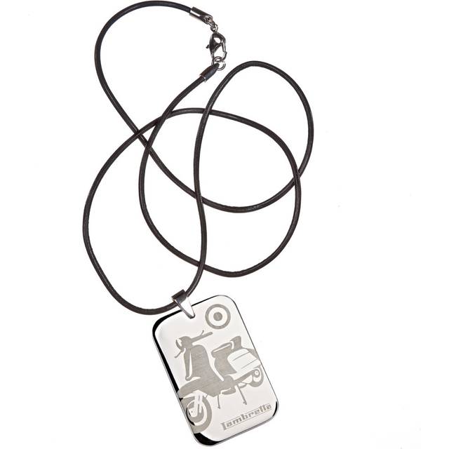 Lambretta Scooter Dog Tag Men&#39;s Necklace - Silver
