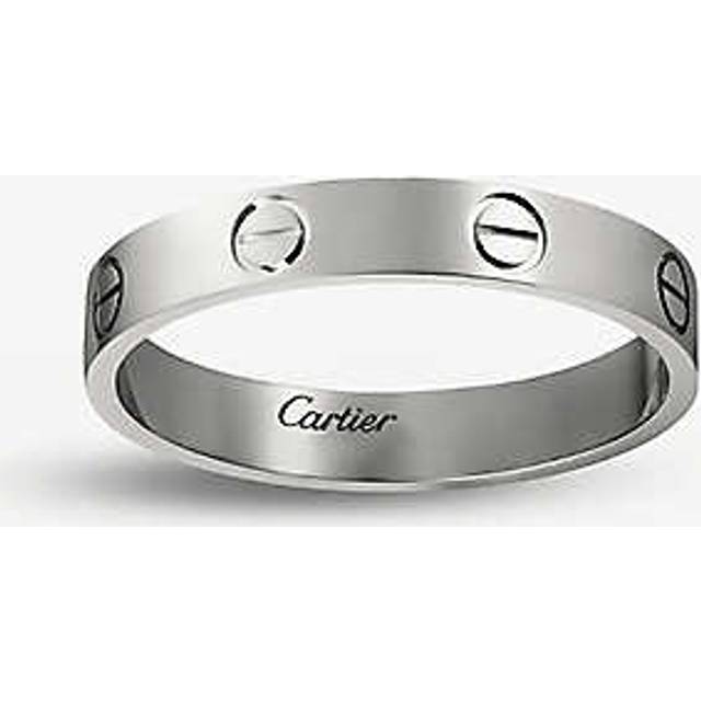 Cartier Womens White Gold Love Small 18ct White-gold Wedding Band 68mm - WHITE GOLD