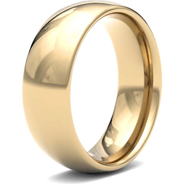 Hand-made 9ct gold jewelco london 6mm court wedding ring