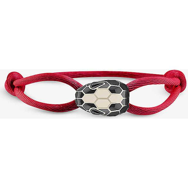 Bvlgari Womens Red Serpenti Forever Cord, Brass, Agate and Enamel Bracelet 1 Size - RED