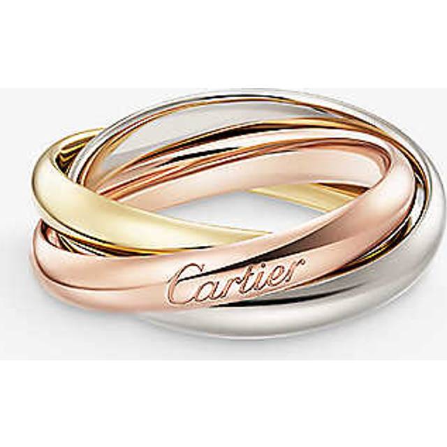 Cartier Womens Trinity Small 18ct White-gold, Yellow-gold and Rose-gold Ring 49mm - MULTICOLOUR