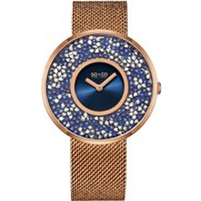 Womens Chelsea 5223M 40mm Crystal Gem Dial Watch with Mesh Bracelet - Blue - One Size
