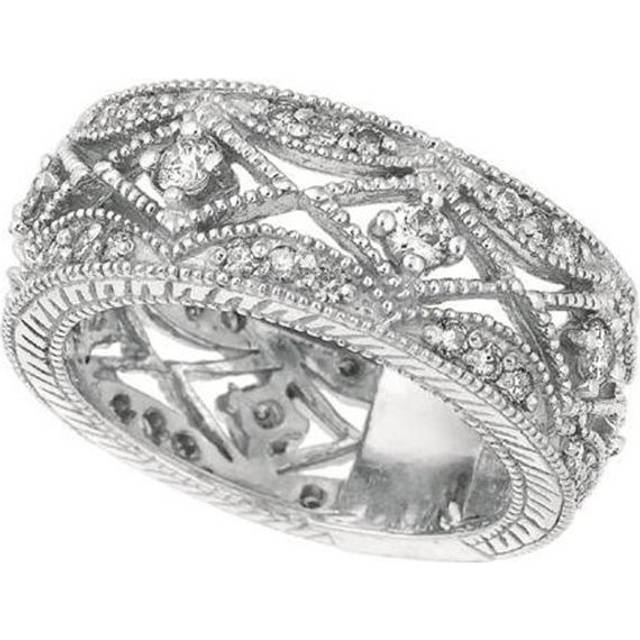 Harry Chad HC10821-6 1 CT Diamonds Wedding Anniversary Ring Band, White Gold 14K - Color G & H - VS2 & SI Clarity