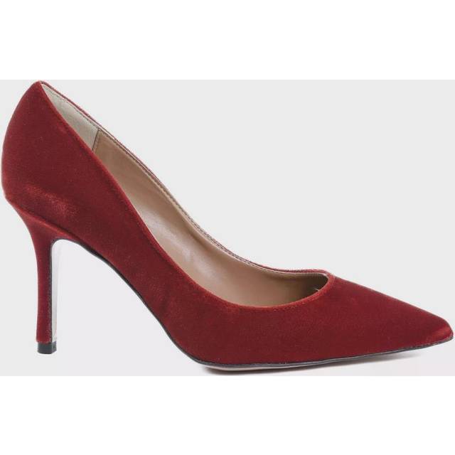 Versace 1969 Abbigliamento Sportivo Srl Milano Italia 19V69 Womens Pump Red DEC85 Velluto Granata Velvet - Size UK 4