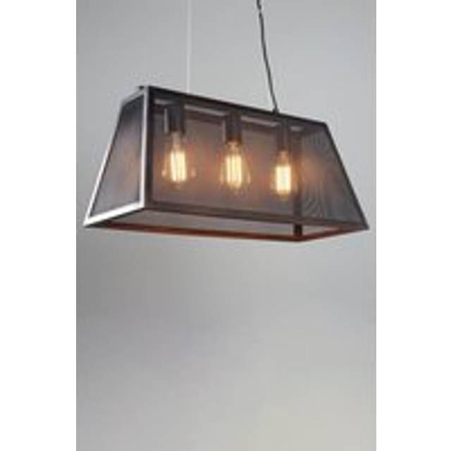 Mesh 3 Light Diner Pendant Bar, Antique Bronze