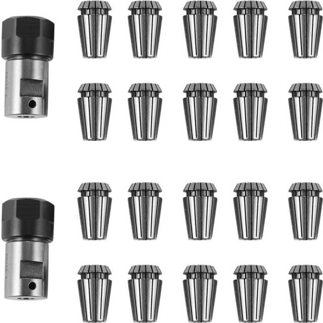 20Pcs Er16 Spring Collet + Motor Shaft 8mm Extension Rod Holder Cnc Milling Lathe Tool Engraving Machine