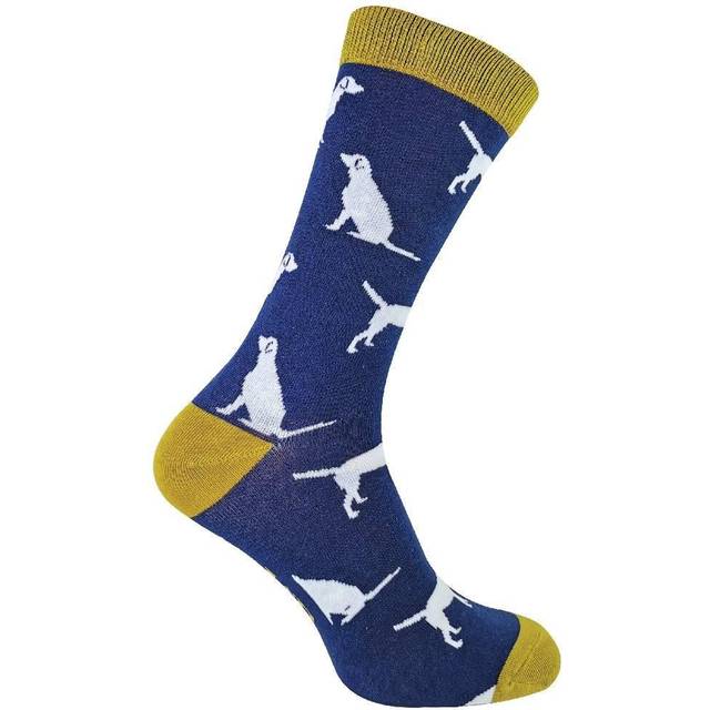 (6-11 UK, Labrador) MR HERON - Mens Novelty Dog Patterned Breathable Bamboo Socks