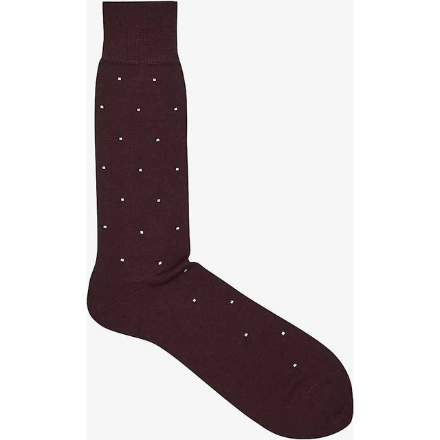 Reiss Mario Polka Dot Print Cotton Blend Socks