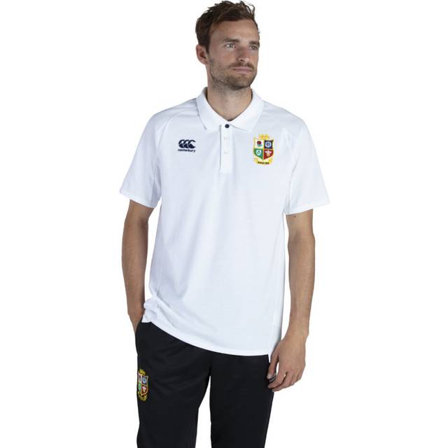 (S) British & Irish Lions Polo Men's Rugby Canterbury Pique White Top - New