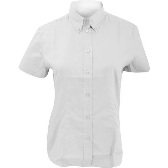 (18, White) Kustom Kit Ladies Corporate Oxford Short Sleeve Shirt