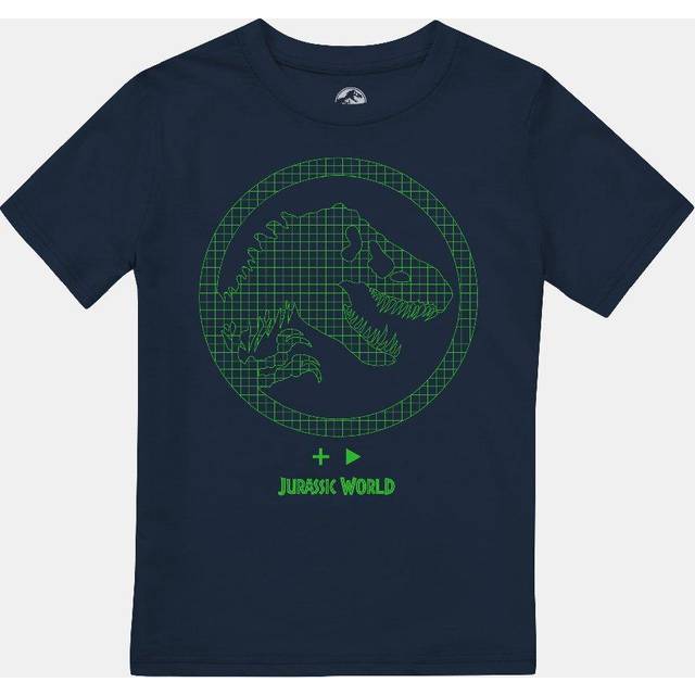 Jurassic World Neon Gamer Boys T-Shirt Navy - 12-13 Years