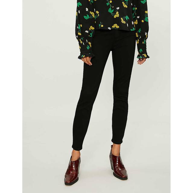 Margot Cropped High-Rise Ultra Skinny Jeans - Black Shadow - California brand Paige Denim is coveted by many and it's easy to see why with these cropped jeans. Created using the brand's Transcend high-octane fabric that emphasises comfort, the pair keeps it on-trend with a cropped length that is perfect worn with heels.
