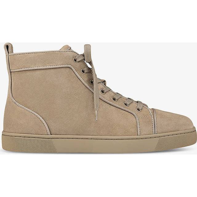 Christian Louboutin Louis suede high-top sneakers - beige (UK 12)