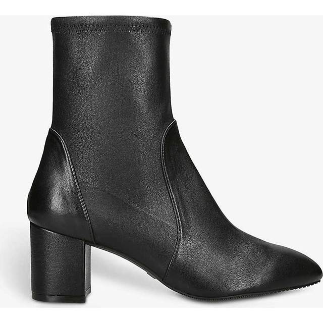 Stuart Weitzman Leather Yuliana Ankle Boots 60 - Black - 38.5
