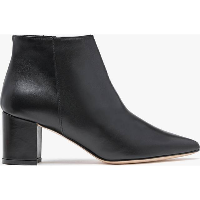 DANIEL Alia Black Leather Block Heel Ankle Boots Colour: Black Leather