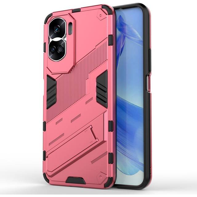 Honor 90 Lite Hybrid Tåligt Skal med Stativfunktion - Rosa