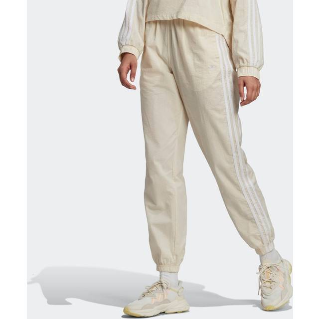 Adidas, Byxor, Dam, L, Bomull, Klassiska poplin-träningsbyxor - white (L)