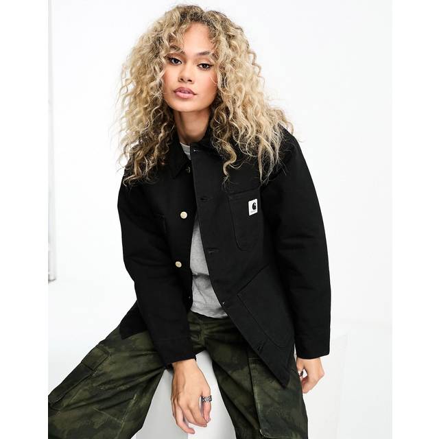 Carhartt WIP - W' Og Michigan Rinsed Black/Black - Jacket - black - M - 100% Polyester,100% Organic Cotton,Canvas
