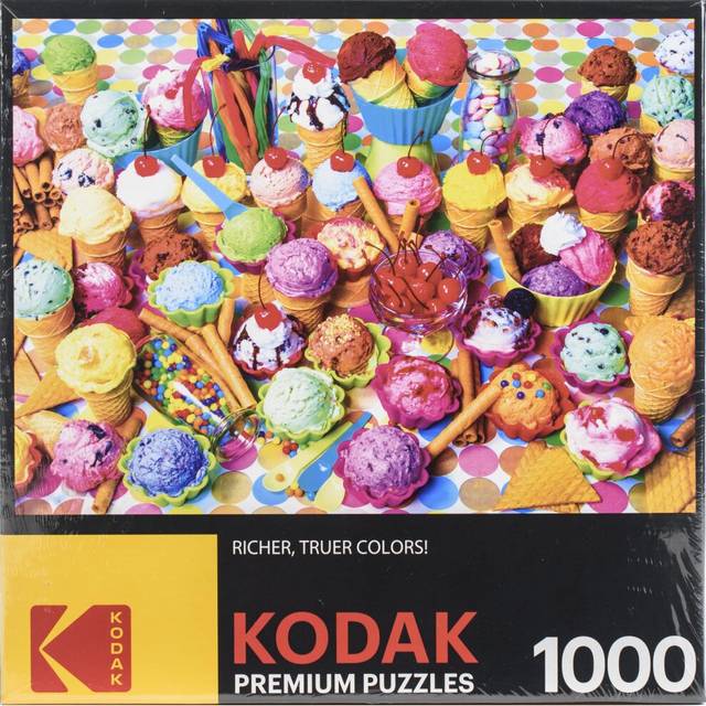 "Kodak Premium Jigsaw Puzzle 1000 Pieces 20""X27""-Variety Of Colorful Ice Cream 8700ZZD"