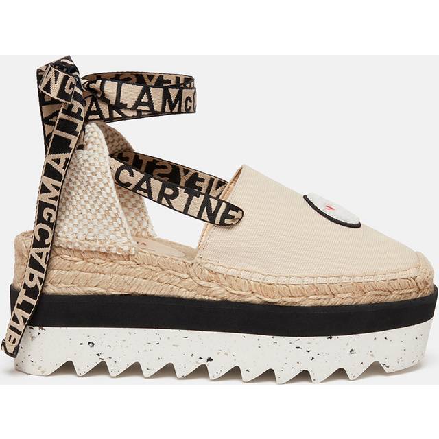 Stella McCartney Beige Gaia Little Black Bunny Espadrilles - 9012 Magnolia - IT 36