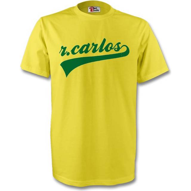 Roberto Carlos Brazil Signature Tee (yellow) - Kids Men's XS Polyester Made By: Gildan