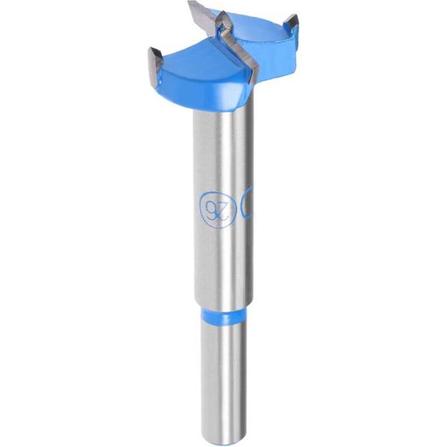 Forstner Drill Bits 26mm, Tungsten Carbide Wood Hole Saw Auger Opener, Woodworking Hinge Hole Drilling Boring Bit Cutter (Blue, Gray)