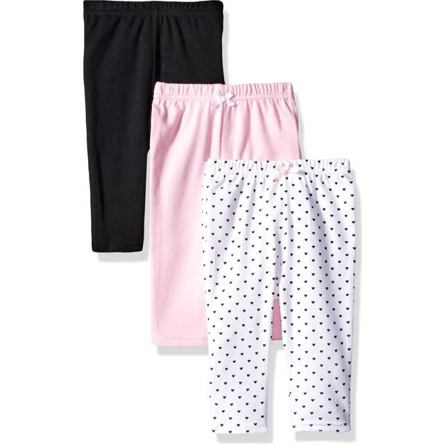 Hudson Baby Unisex Baby cotton Pants and Leggings Black Hearts  18-24