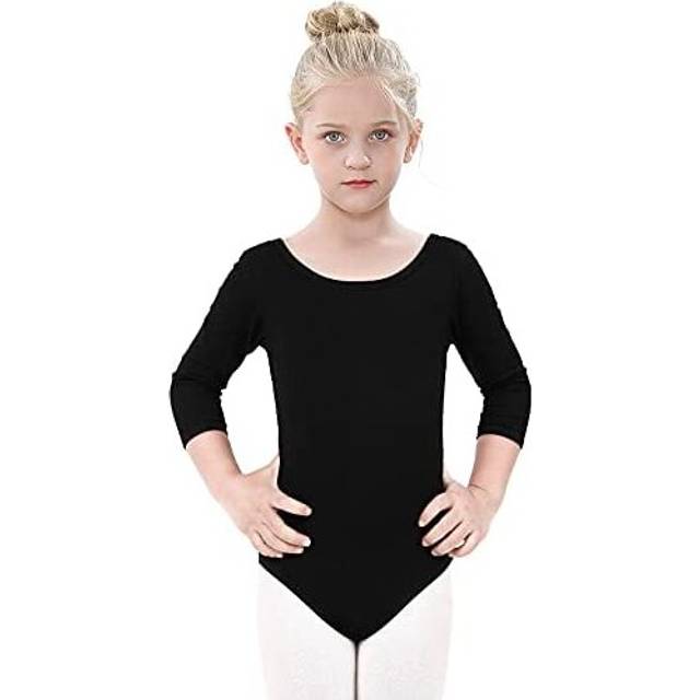 Kefiyis Ballet Leotard for Girls Cotton Dance Leotards Mesh Back Dance Tops Bodysuit Gymnastics Leotards for Toddler Kids