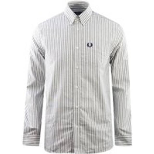 Fred Perry Mens Casual Striped Dark Carbon Oxford Shirt - Blue - Size X-Small