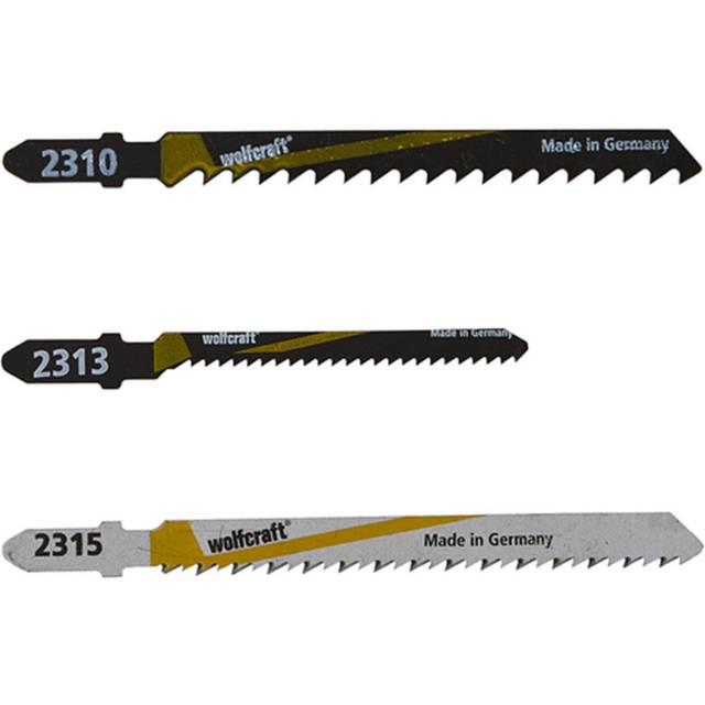 wolfcraft Professional Jigsaw Blade Set for Woodworking, 6Pcs