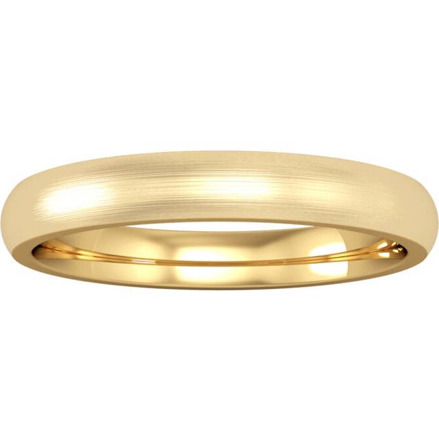 9ct gold jewelco london 3mm court satin brushed wedding band ring