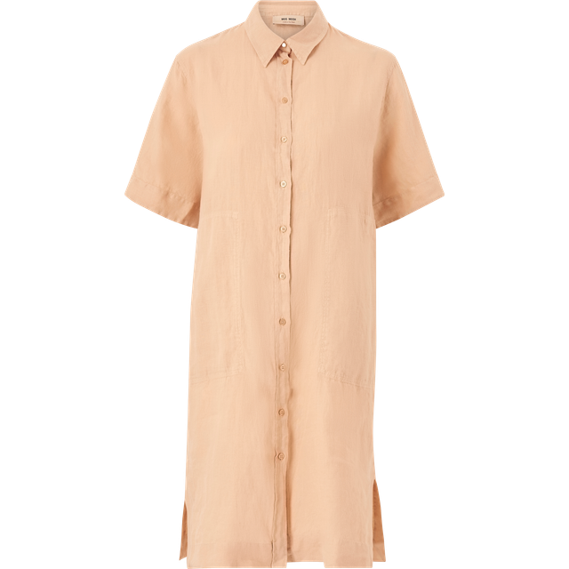 MOS MOSH - Linneklänning Mal Linen Shirt Dress - Orange