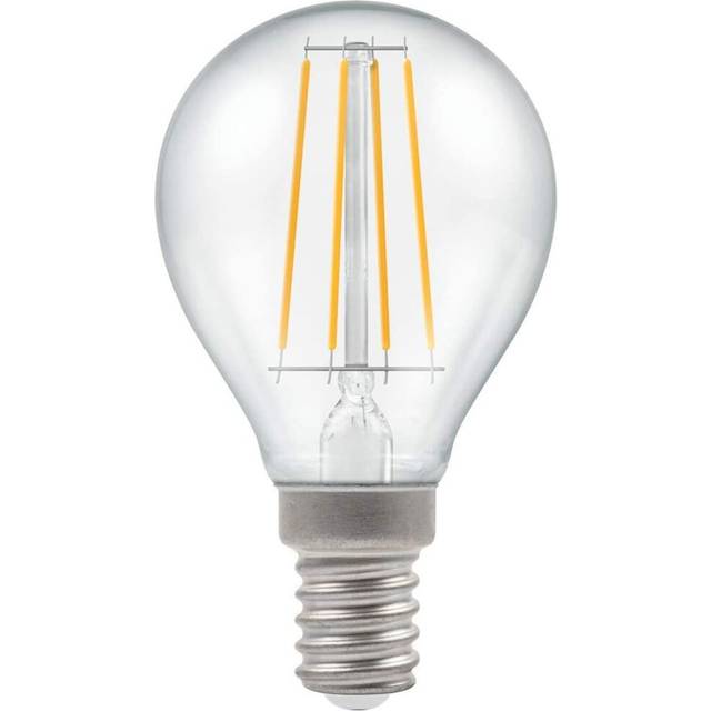 Crompton LED Dimmable Filament Golf Ball Light Bulb Clear 5W E14 SES 2700K Warm