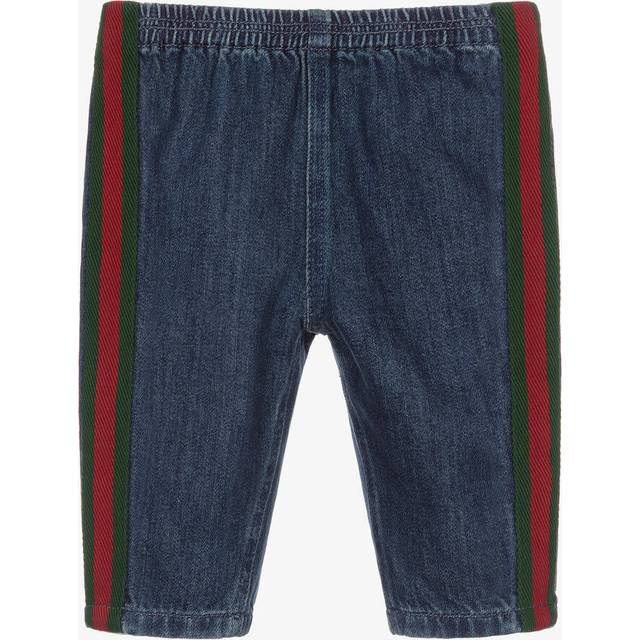 Gucci Blue Organic Denim Baby Trousers - Ivory - 24 month