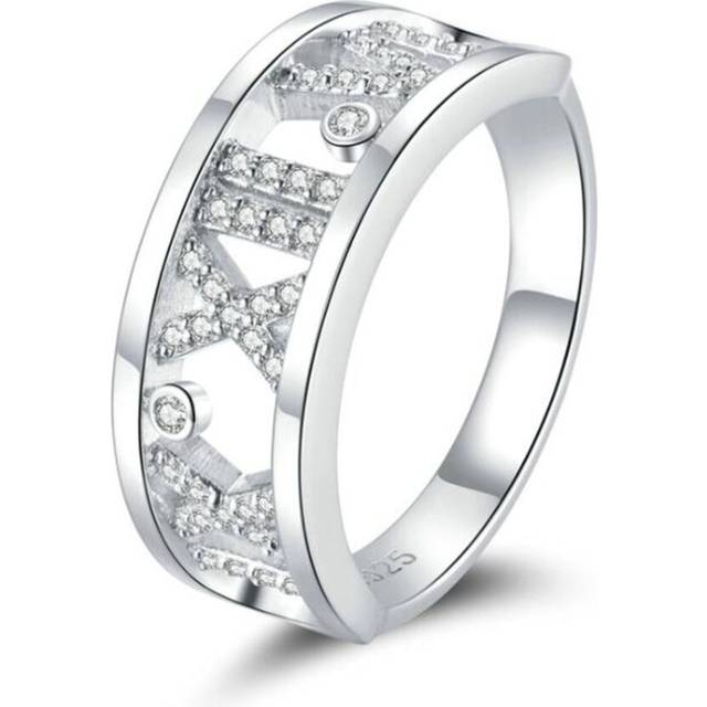 Silver plating  Numerals Ring Double Layers  Ring for Women Wedding Fingers  Jewelry _8