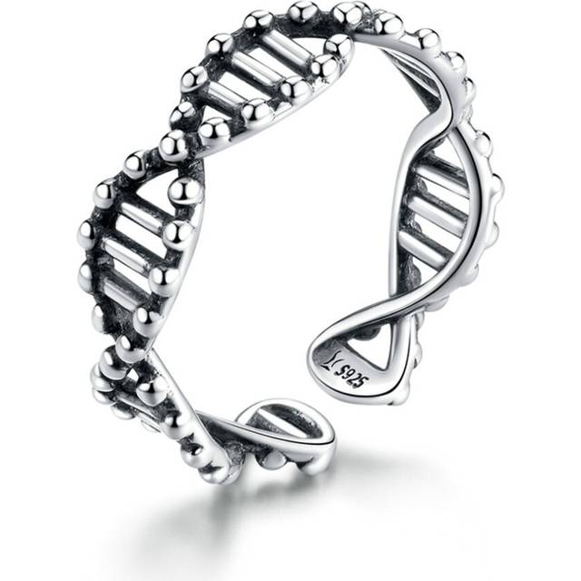 Silver plating DNA Open Adjustable Finger Rings for Women Ring Fashion Jewelry