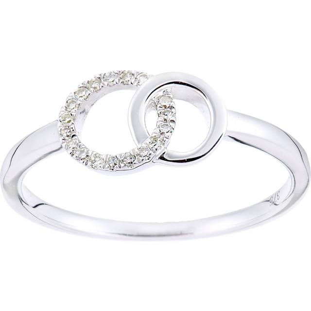 (L) Jewelco London Women 9ct (375) White Diamond Promise Ring