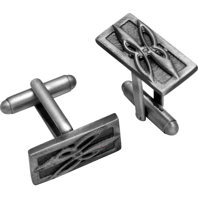 Cufflinks Antique Silver Finish Decorated With A Celtic Interlace