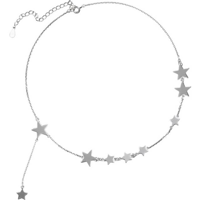 Silver plating Star Choker Female Short Clavicle Chain Necklace for Women Jewelry Wedding Accessories