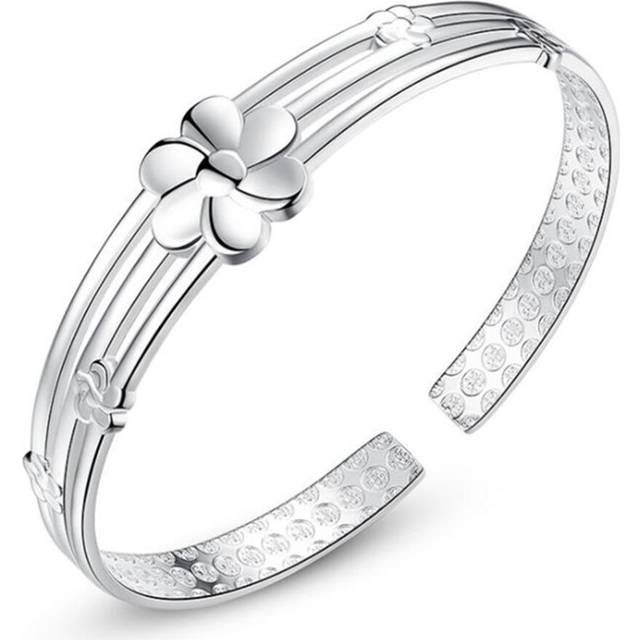 3PCS  Female Silver plating Jewelry Bracelet Fashion Simple Adjustable Bangles
