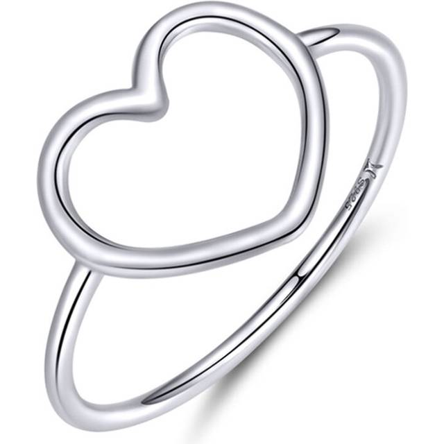 Silver plating Heart Ring for Women  Engagement Simple Rings Finger Party Fashion Jewelry Gifts _8