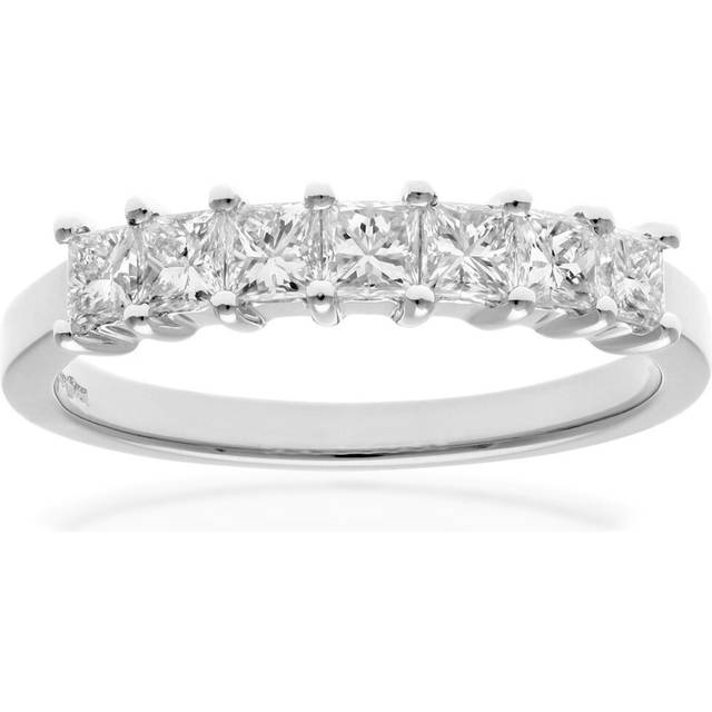 (L) Jewelco London  Platinum Eternity Ring, J/I Certified Diamonds, Princess Cut, 0.75ct