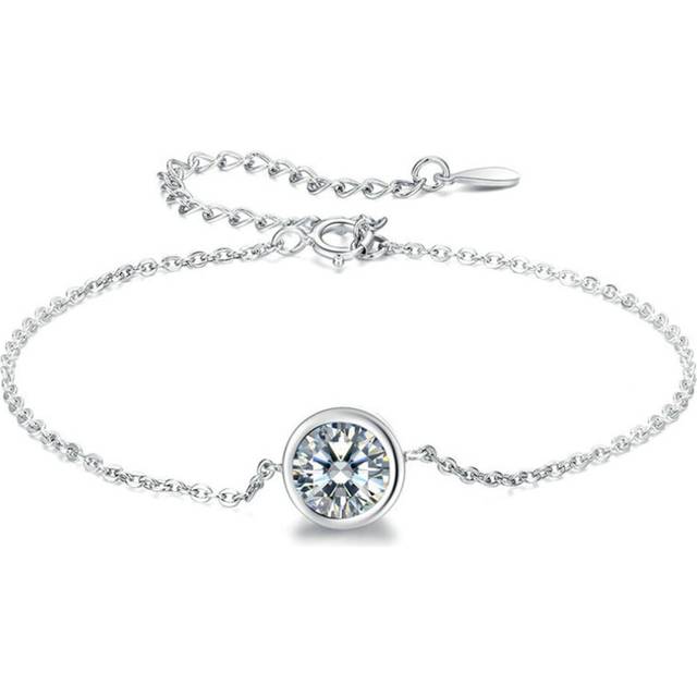 Simple Bracelet Link Chain Bracelets for Women Silver plating Bracelets with Charms Anniversary Gifts