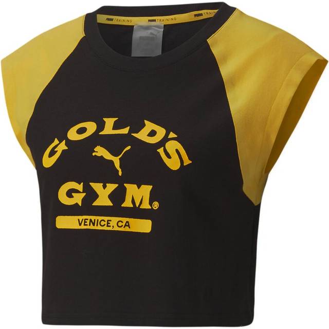 Puma x Gold's Gym Logo Cropped Top - Womens - Black Cotton - Size Small