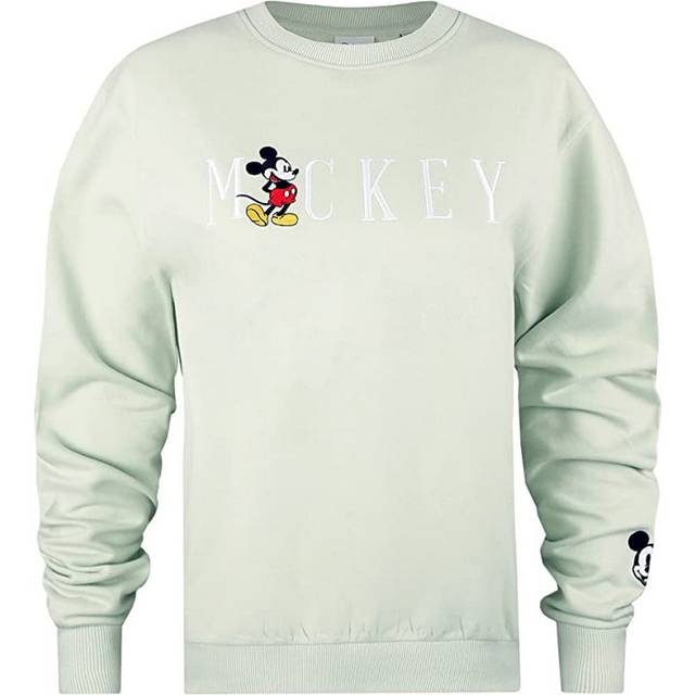 (M, Sage) Disney Womens/Ladies Mickey Mouse Embroidered Sweatshirt