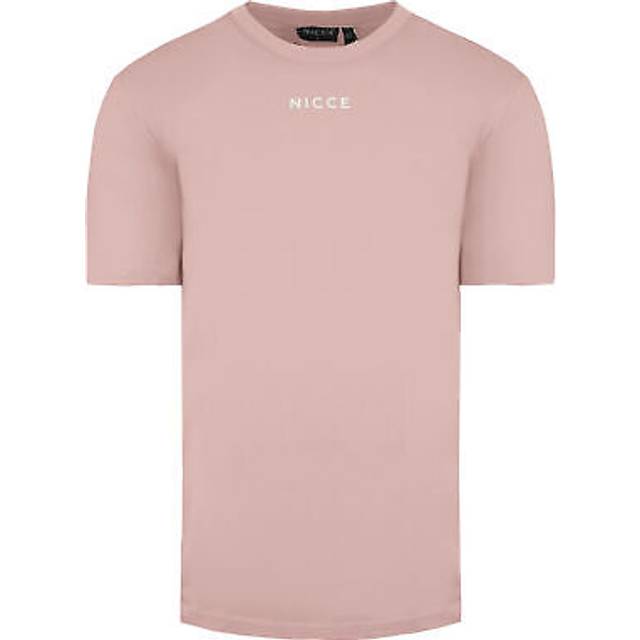 NICCE Round Neck Short Sleeve Pink Mens Myriad T-Shirt 211 1 09 09 0339 Cotton - Size Large