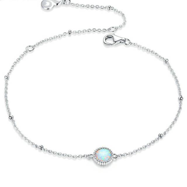 Link Chain Bracelet for Women Silver plating Bracelets with Charms Anniversary Gifts
