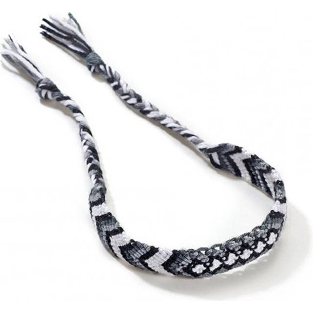 3PC Women Bohemian Thread Bracelet Retro Handmade Multicolor Hand Rope Gray black - Multicoloured
